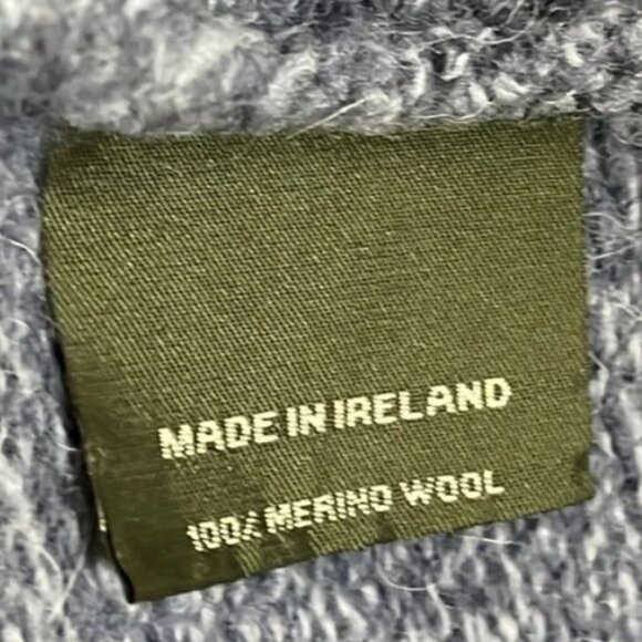Aran Sweater Market Irish 100% Merino Wool Small Rolled Hem Sweater - Picture 5 of 7